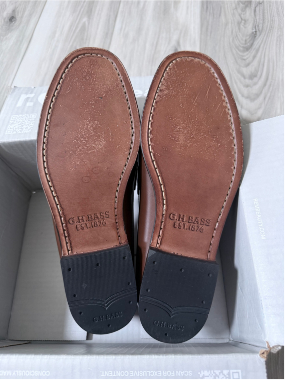 G.H. Bass Weejuns Logan Penny Loafers Men’s 8 EE Brown Leather Dress Shoes - Picture 12 of 12